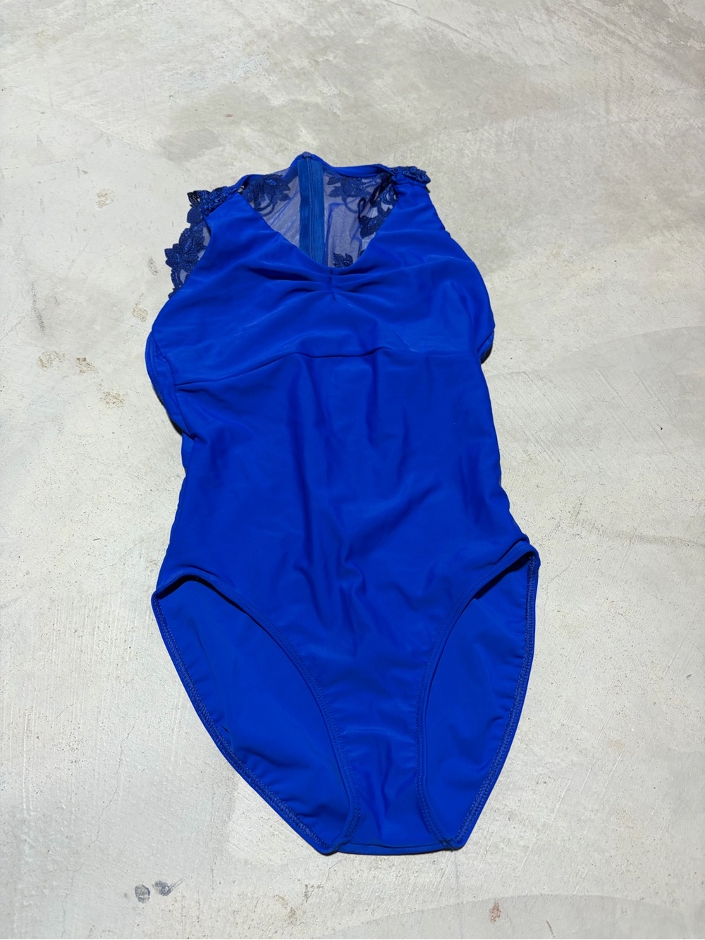 Ballet Rosa dance Royal Blue Lace-Back One-Piece leotard unitard 36/XS